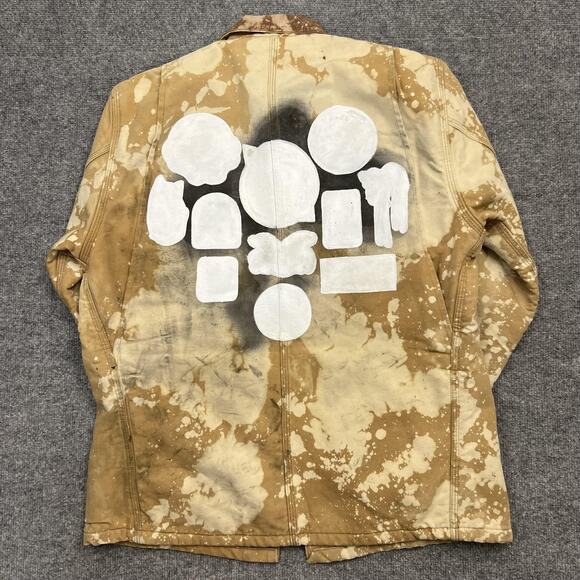 Vintage Carhartt Chore Jacket Mens Large Blanket Lined Canvas Workwear 90s - Picture 3 of 9